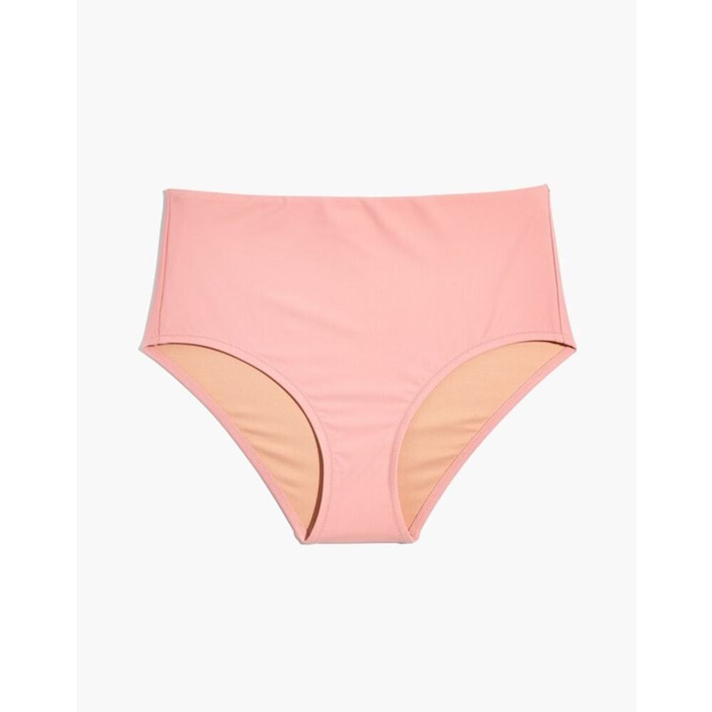 NWOT Madewell | Pink Second Wave Retro High-Waisted Binkini Bottoms | Small